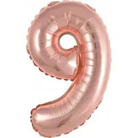 Amscan Folieballon Cijfer '9' 35 Cm Roségoud