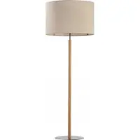TK Lighting Vloerlamp Deva Nature, textiel, hout Nature, hout licht, Woon-/ Eetkamer, Hout, Scandinavisch