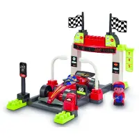 Ecoiffier bouwset Formule 1 pitstop speelset voor kinderen vanaf 18 maanden.