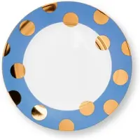 Pip studio Ontbijtbord Dot Delight Light Blue-Gold 23 cm (Set van 2)