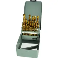 GEKO 28-delige metaalborenset - titanium coating - HSS staal - 1,5-13 mm - metaalbox