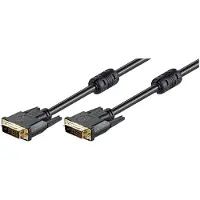 Goobay DVI-D Dual Link monitor kabel - verguld / zwart - 3 meter