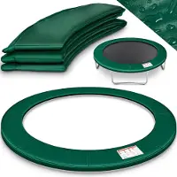 Kiduku randafdekking voor trampoline | Ø 244 cm 305 cm 366 cm 427 cm | slijtvast | 100% uv-bestendig verenafdekking randbescherming (Groen, 305 cm)