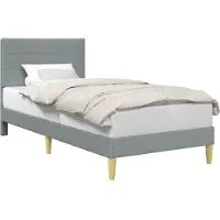 vidaXL Bedframe met hoofdeinde Lichtgrijs 80 x 200 cm Stof
