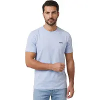 BOSS Shirt hemelsblauw / zwart