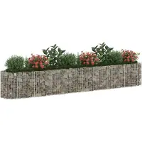 vidaXL Gabion plantenbak verhoogd 330x50x50 cm gegalvaniseerd ijzer