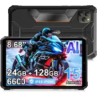 Blackview Tablet Active 5 - 6GB - 128GB ROM - 8,68 inch - Android 15 - 6600mAh - BT 5,2 - Dual SIM 4G - IP68/IP69K - GPS - OTG - NFC - Zwart