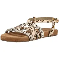 Lazamani Sandalen met riem beige / zwart