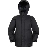 Mountain Warehouse Kinderen/Kinderen Torrent waterdichte jas met getapete naad (Jet Zwart)