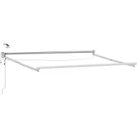 vidaXL Elektrisch Uitschuifbare Zonneluifel Lichtgrijs 3 x 2,5 m