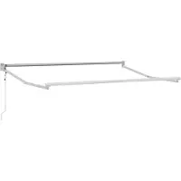 vidaXL Elektrisch Uittrekbaar Markies Frame Wit 3,5 x 2 m Aluminium