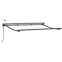 vidaXL Elektrische Zonnescherm Frame met LED's Antraciet 3,5 x 2,5 m