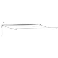 vidaXL Elektrische Zonnescherm Frame met LED's Wit 5 x 3 m Aluminium