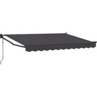 vidaXL Uitschuifbare luifel Antraciet 3,5 x 2 m Polyester en Metaal