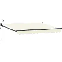 vidaXL Elektrisch Uitschuifbare Zonneluifel Crème 3,5 x 2 m