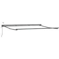 vidaXL Elektrische Zonnescherm Frame met LED's Antraciet 4,5 × 3 m