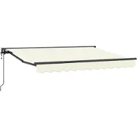vidaXL Elektrische uitrolbare zonnescherm, crème, 3,5 x 2 meter