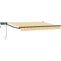 vidaXL Handbediende luifel met LED's 3,5 x 2,5 m