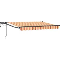 vidaXL Handbediende luifel met LED's Multikleur 3,5 x 2,5 m