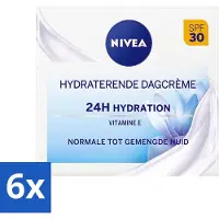 Nivea - Essentials Dagcrème - Hydraterende Gezichtscrème - Normale tot gemengde huid - SPF 30 - Met Vitamine E & Lotusextract - 50 ml - Voordeelverpakking - 6 stuks