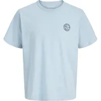 Jack & Jones JUNIOR T-shirt lichtblauw Jongens Katoen Ronde hals Printopdruk - maat 128