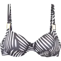 LASCANA Bikinitop antraciet / wit