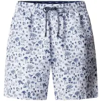 Hackett London Zwemshorts 'Island' enziaan / wit