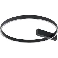 LUCANDE Plafondlamp , Isalin, dimbare, Zwart, Woonkamer, Aluminium, Modern