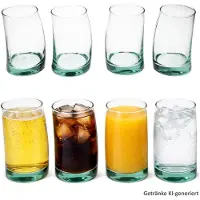 MamboCat 8-delige set SAIL glazen gebogen van gerecycled glas – 42542