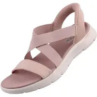 SKECHERS Slip-Ins Go Walk Flex Sandaal - Glimmer Up Damessandaal Roze