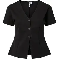Pieces Gebreid vest 'PCGunhild' zwart