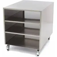 Maxima - Gastro werkblad met machineplateau - 60 x 80 cm - draagvermogen 120 kg - voorzien van wielen