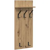 vidaXL Wandgemonteerde kapstok Muurmontage Artisan Eiken Bewerkt hout
