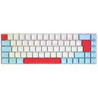 Cherry MX-LP 2.1 Compact, draadloos toetsenbord, zonder kabel, RF draadloos + Bluetooth, mechanische schakelaar, AZERTY-lay-out, RGB-LED-verlichting, wit