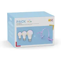 Philips Pack Fnac de 3 ampoules connectées Hue Essential E27 60 W Blanc et couleur + Ruban LED Hue Essential 5 m