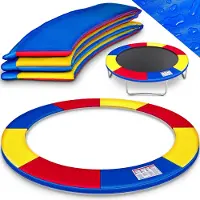 Kiduku randafdekking voor trampoline | Ø 244 cm 305 cm 366 cm 427 cm | slijtvast | 100% uv-bestendig verenafdekking randbescherming (Meerkleurig, 427 cm)