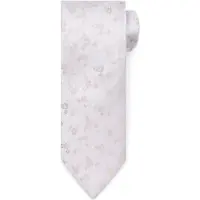 Suitable Zijde Stropdas Met flower Off-White -