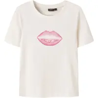 Name it T-shirt wit Meisjes Katoen Ronde hals Printopdruk - maat 146/152