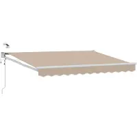 vidaXL Elektrisch Uitschuifbare Zonneluifel Beige 3,5 x 2,5 m