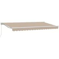 vidaXL Zonnescherm Frame Beige 400 x 200 cm Polyester met PU-coating