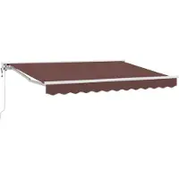 vidaXL Zonnescherm Frame Bruin 250 x 200 cm Polyester met PU-coating