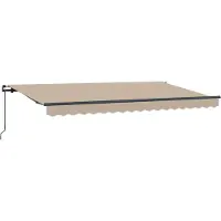 vidaXL Uitschuifbare luifel Beige 400 x 200 cm Stof