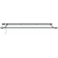 vidaXL Handbediende luifel met LED's Bruin en antracietkleurig 4 x 2 m