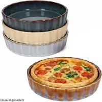 MamboCat 4-delige set Gustos Crème Brûlée-vormpjes Ø12,9cm 1x Bruin, Crème, Licht- & Donkerblauw van Steengoed – Q51200740