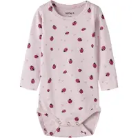 Name it Rompertje/body 'NBFHaline' rosé / donkerroze / zwart