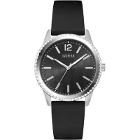 GUESS Analoog horloge 'Chip' zwart / zilver