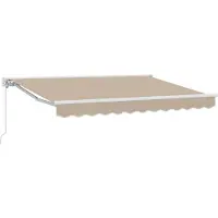 vidaXL Zonnescherm Frame Beige 350 x 200 cm Polyester met PU-coating