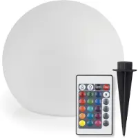 DS Produkte LED-zonnelamp bol 20 cm | Zonnelamp – sfeervolle kleurwisseling voor prachtige lichteffecten binnen en buiten | Zonnelamp inclusief afstandsbediening | LED-zonnelamp + 5 verlichtingsstanden
