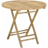 vidaXL Tuintafel, naturel, 80 x 70 cm, bamboe