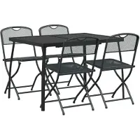 vidaXL Tuinmeubels set, 5 stuks, antraciet, ijzer en staal
